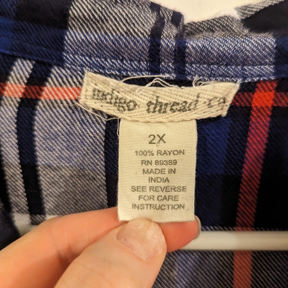 Flannel top - Picture 2 of 3